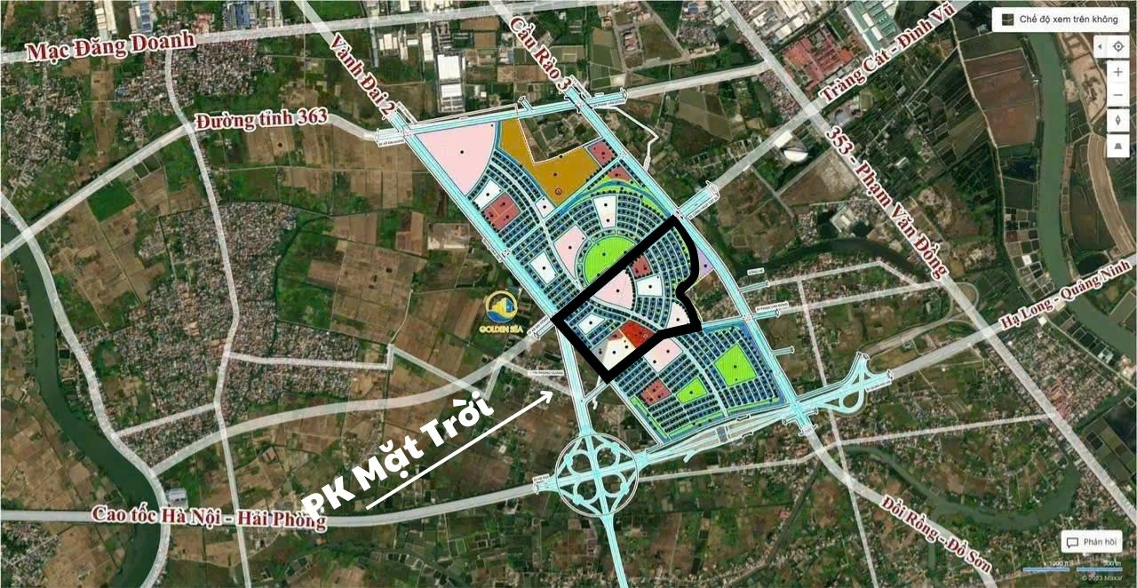 Vị trí phân khu Mặt Trời Vinhomes Dương Kinh 