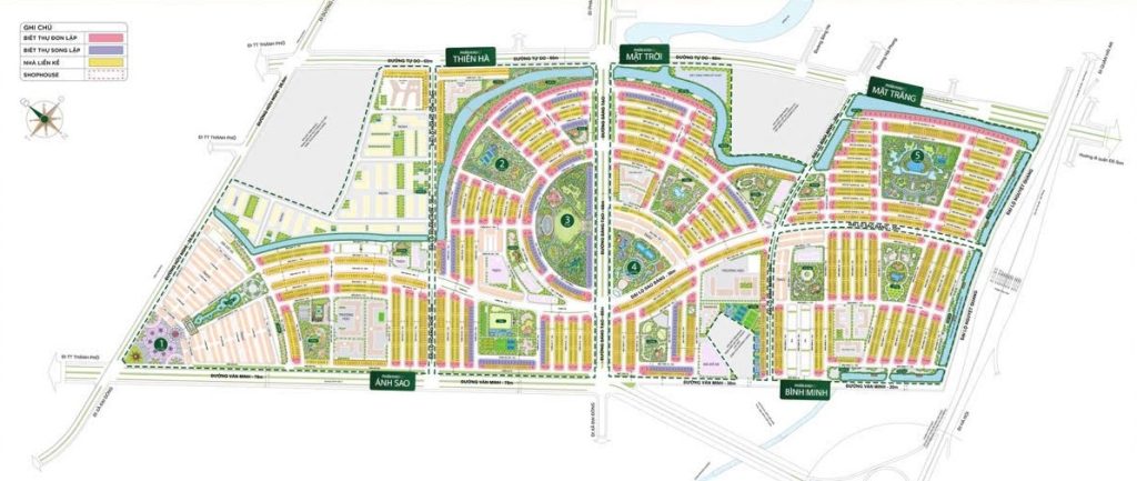 Vị trí của Phân khu Mặt Trăng Vinhomes Dương Kinh - Golden City 