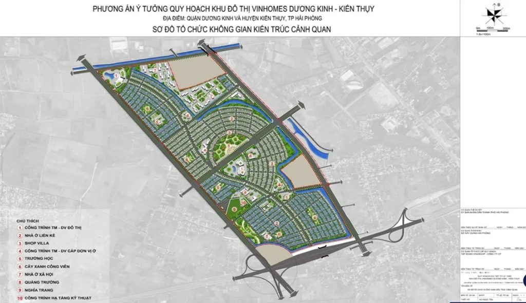 Mặt bằng quy hoạch khu đô thị Vinhomes Dương Kinh