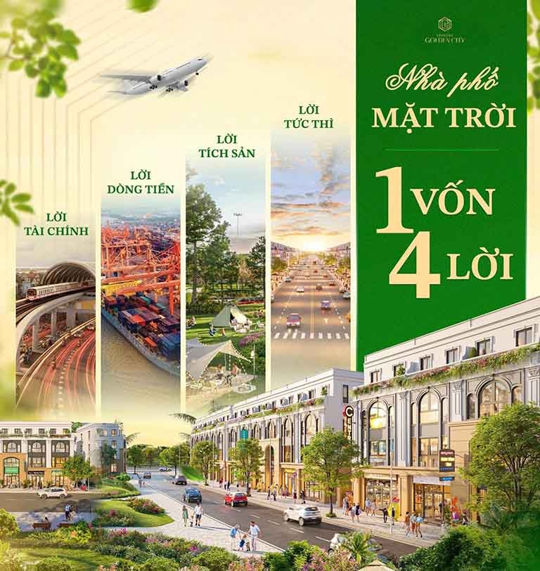 Nhà Phố Mặt Trời Vinhomes Dương Kinh Golden City | Tích sản với Dòng tiền 4 LỜI
